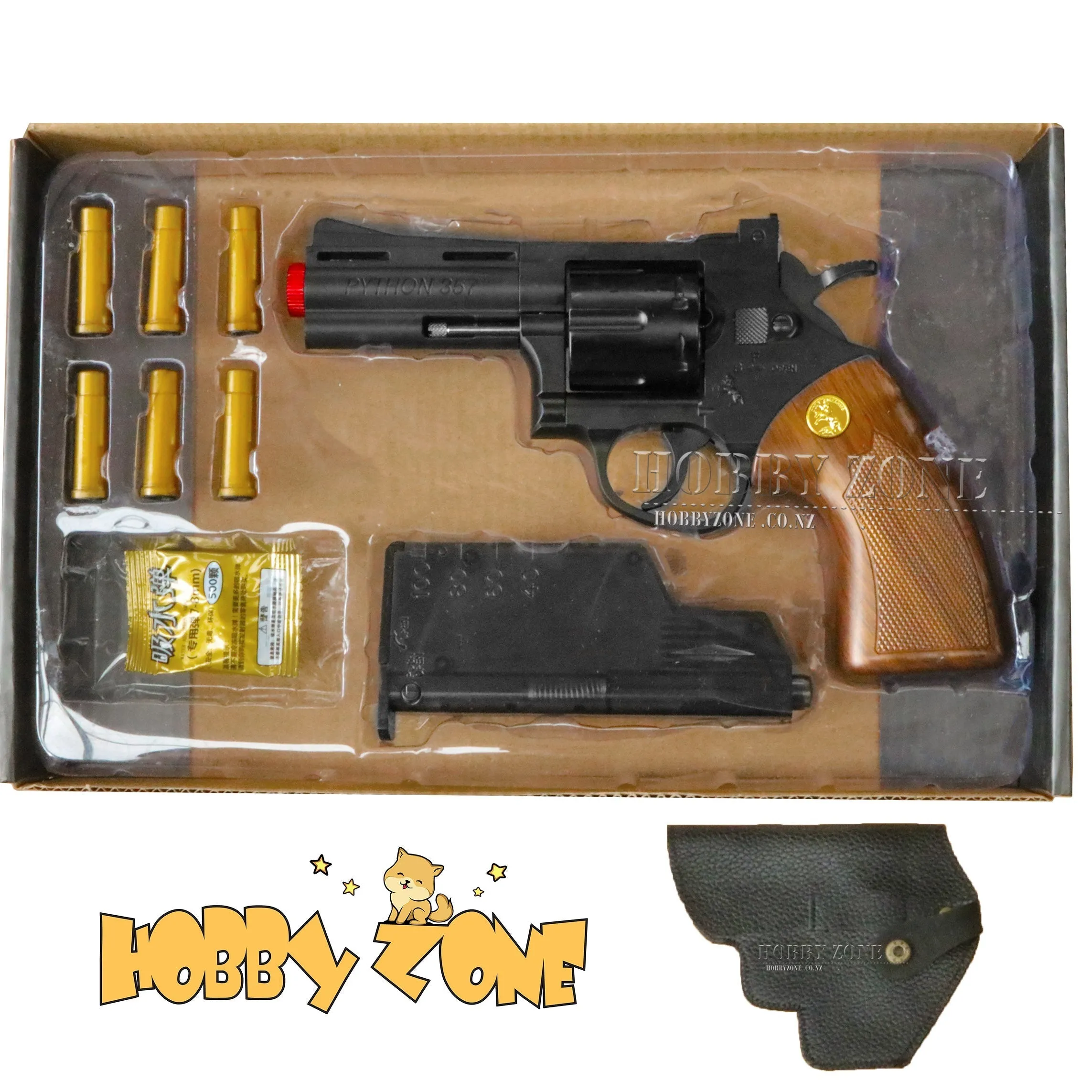 "Raisin Walnut Bread" XYL 357 Python Gel Ball Blaster Revolver [R18   Requires Any One Membership: Airsoft, Paintball, or NZDA]