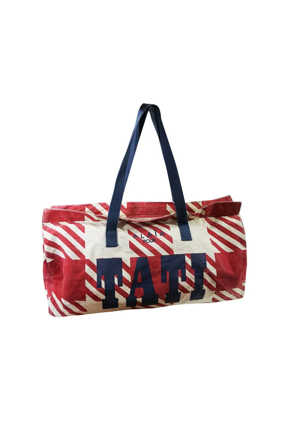 Rare 1991 Azzedine Alaia Iconic Tati Collection Duffle Bag