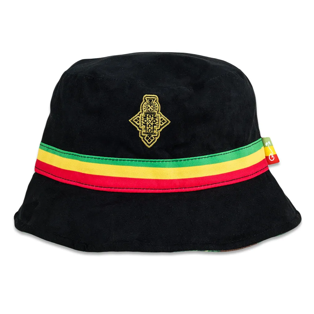 Rasta Cross Reversible Bucket Hat