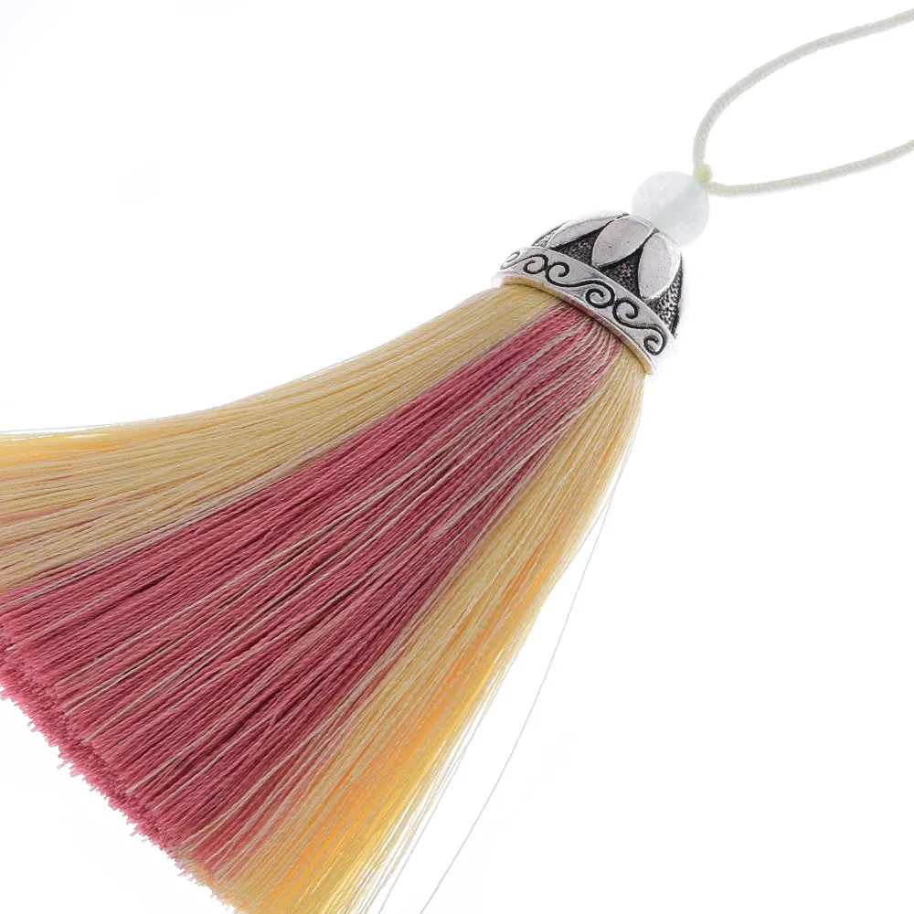 Rayon Tassel with Cap silk tassel earring tassel Handmade Tassels for pendant Keychain Handbag 2pcs 10190858