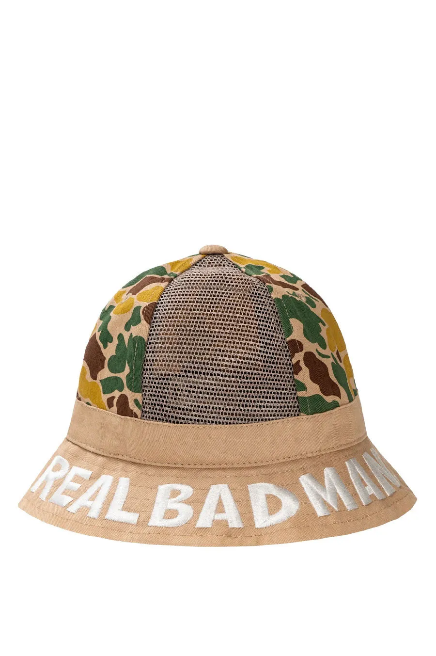 REAL BAD MAN LOST HIKER BUCKET HAT TAN CAMO