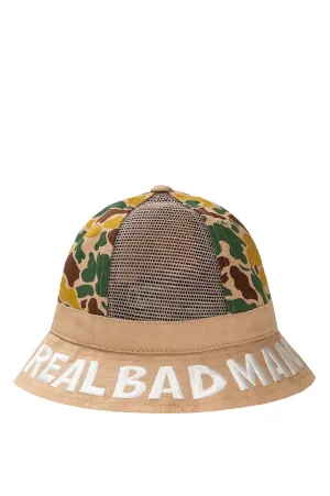 REAL BAD MAN LOST HIKER BUCKET HAT TAN CAMO