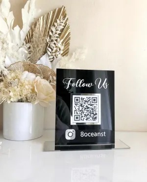 Rectangle QR Code Sign - Single QR