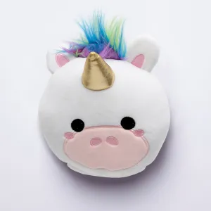 Relaxeazzz Unicorn Round Plush Travel Pillow & Eye Mask