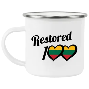 Restored 100 - 12 oz. Enamel Camping Mug