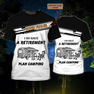 Retirement Camping - Personalized Name 3D T Shirt - ATM2K