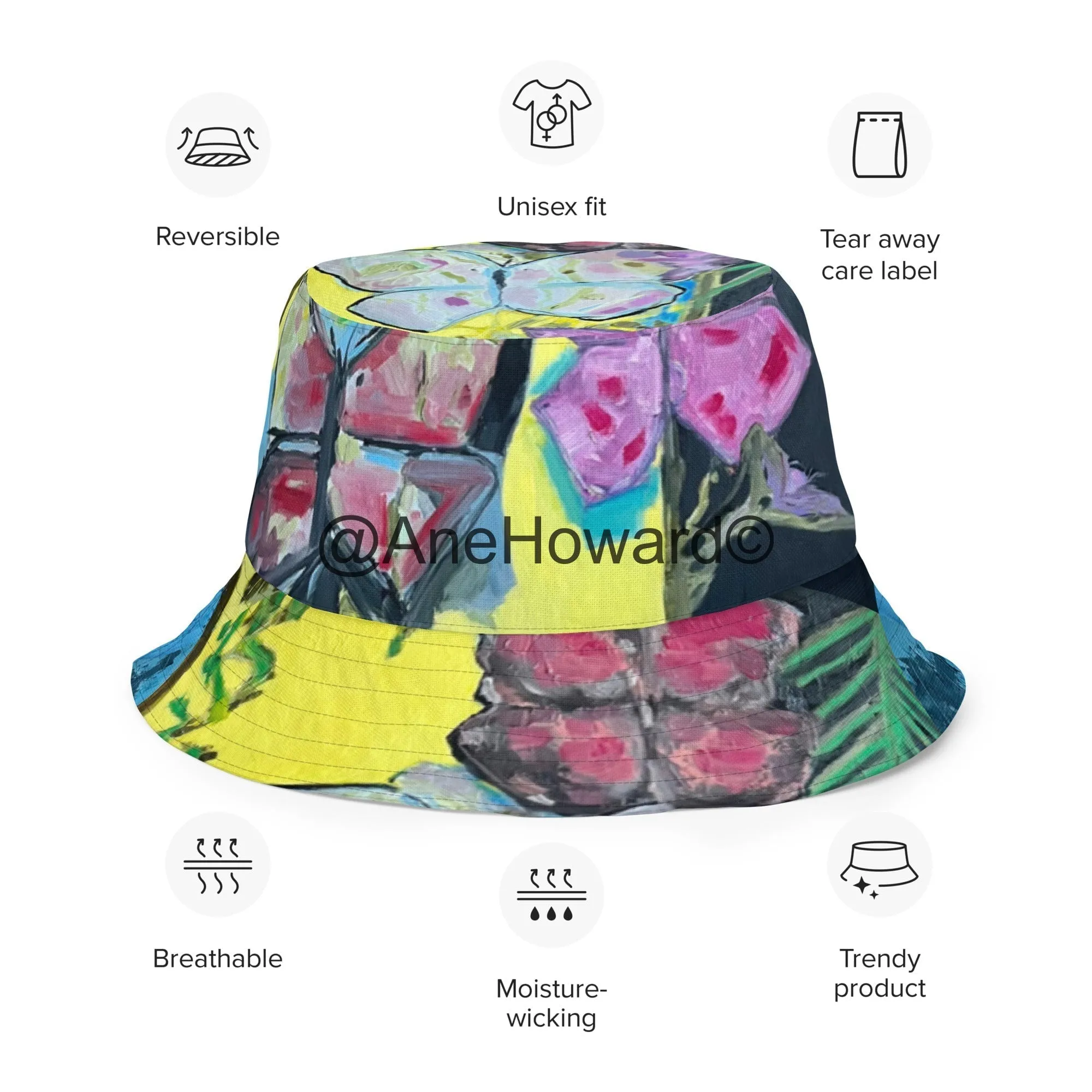Reversible bucket hat Papillons