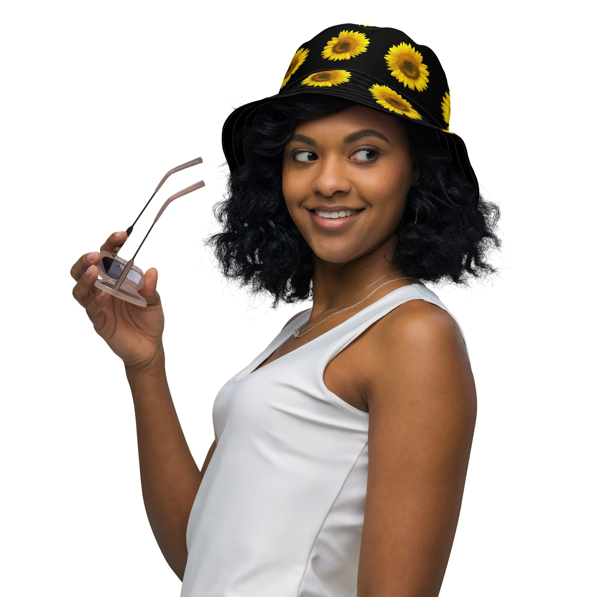 Reversible bucket hat Sunflower