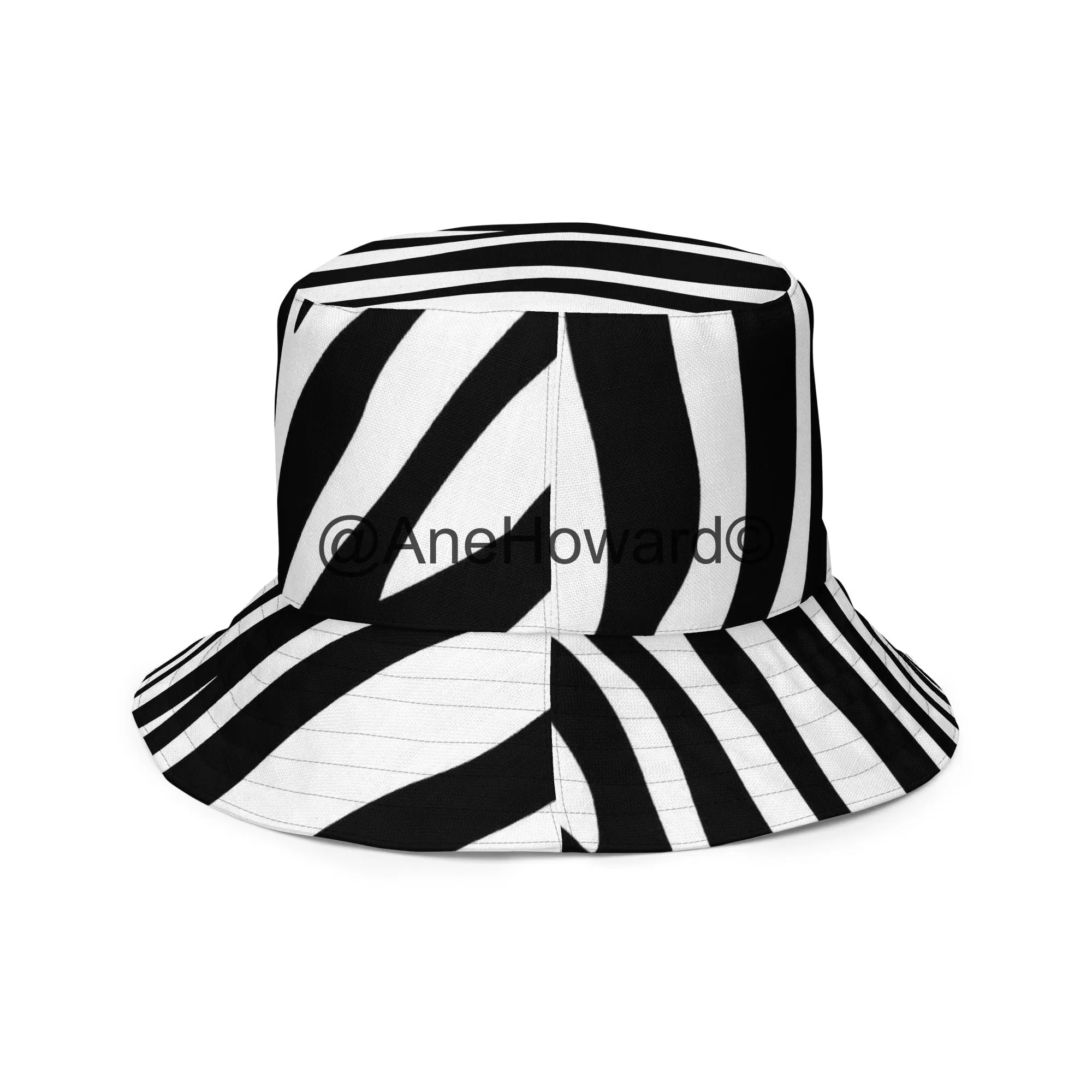 Reversible bucket Hat Zebra Cherry Red
