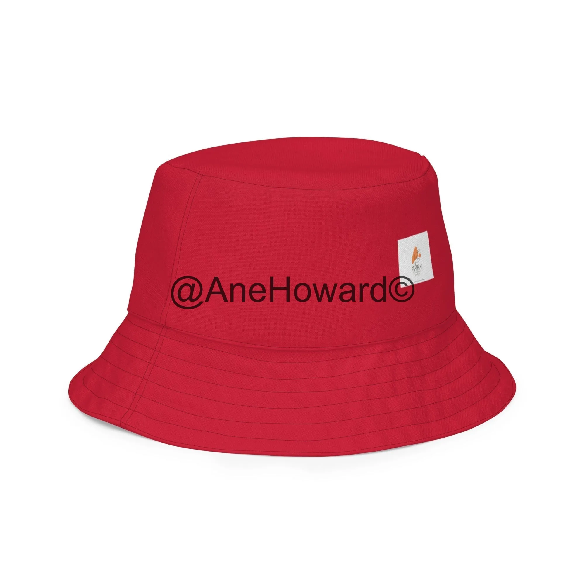 Reversible bucket Hat Zebra Cherry Red