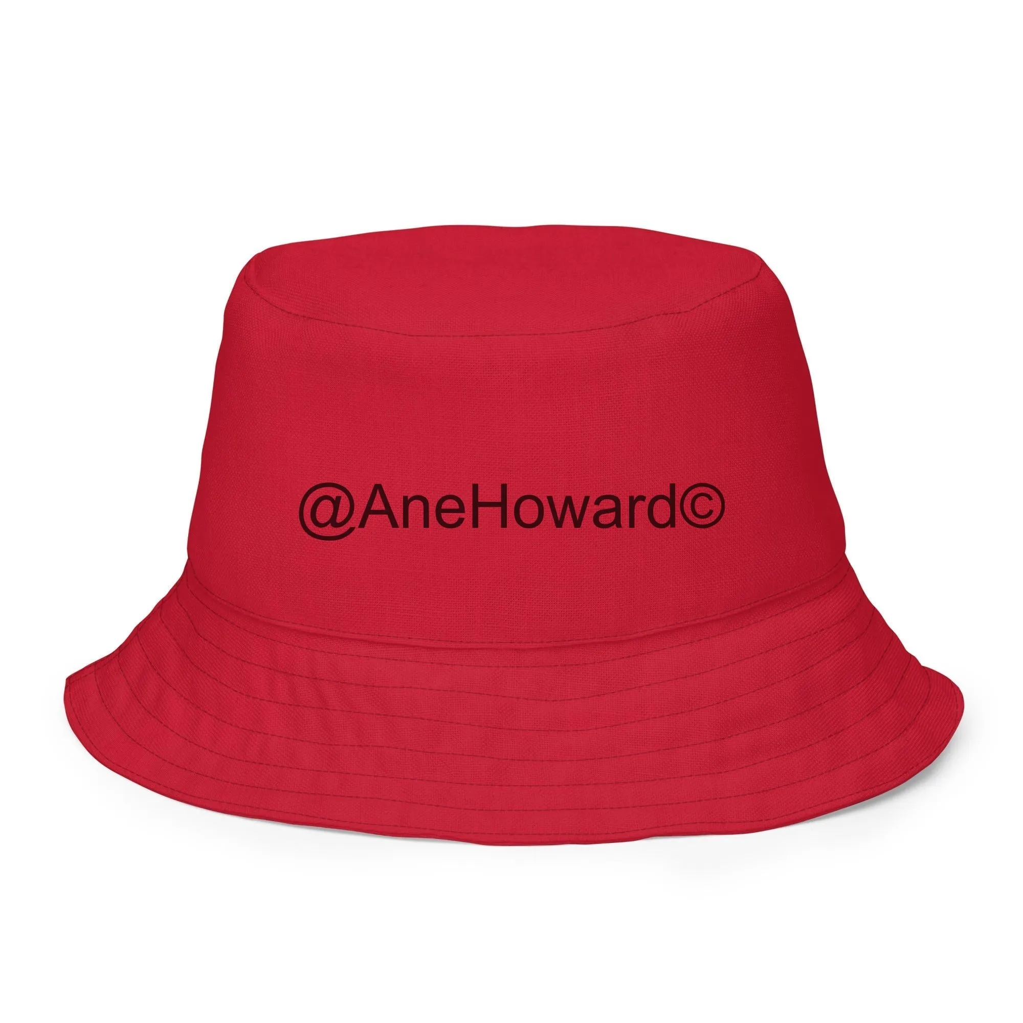 Reversible bucket Hat Zebra Cherry Red