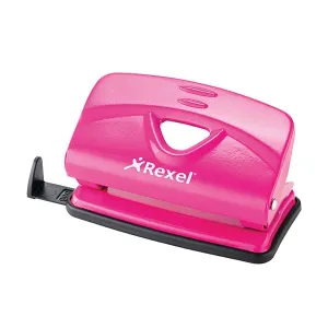 Rexel V210 2 Hole Metal 10 Sheet Punch Pink