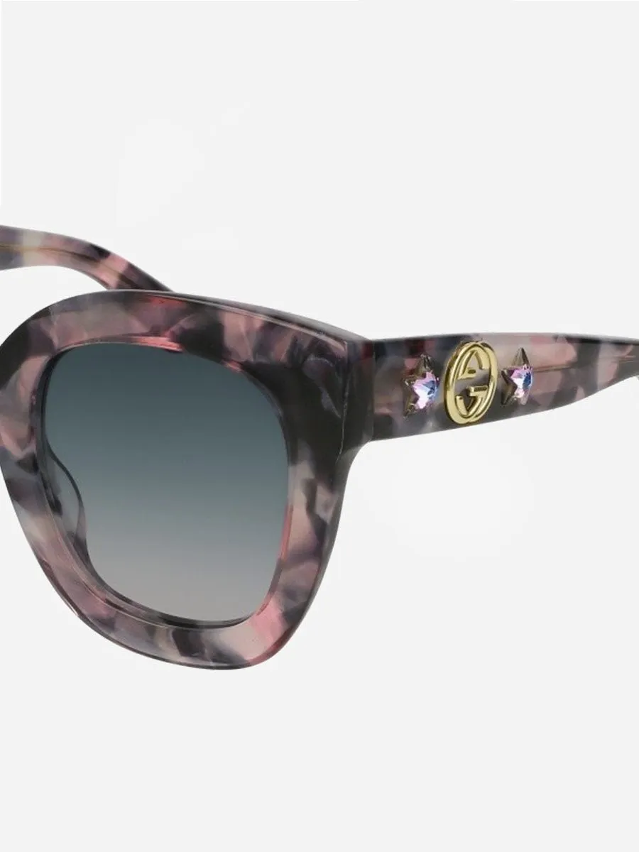 round frame sunglasses with star