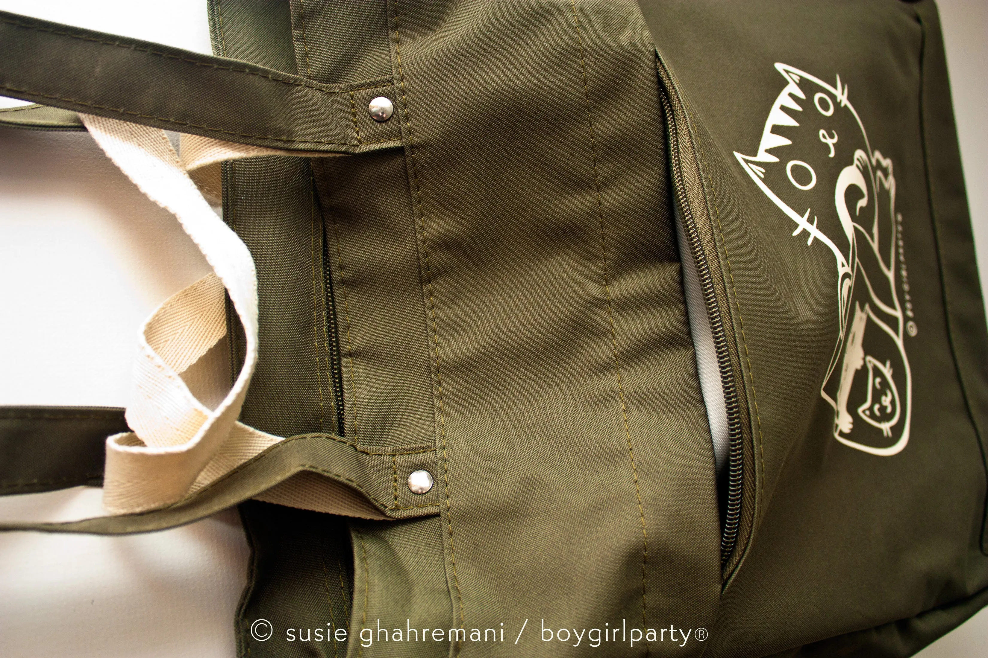 SALE: Cat Tote Bag / Backpack — Convertible Bag by boygirlparty