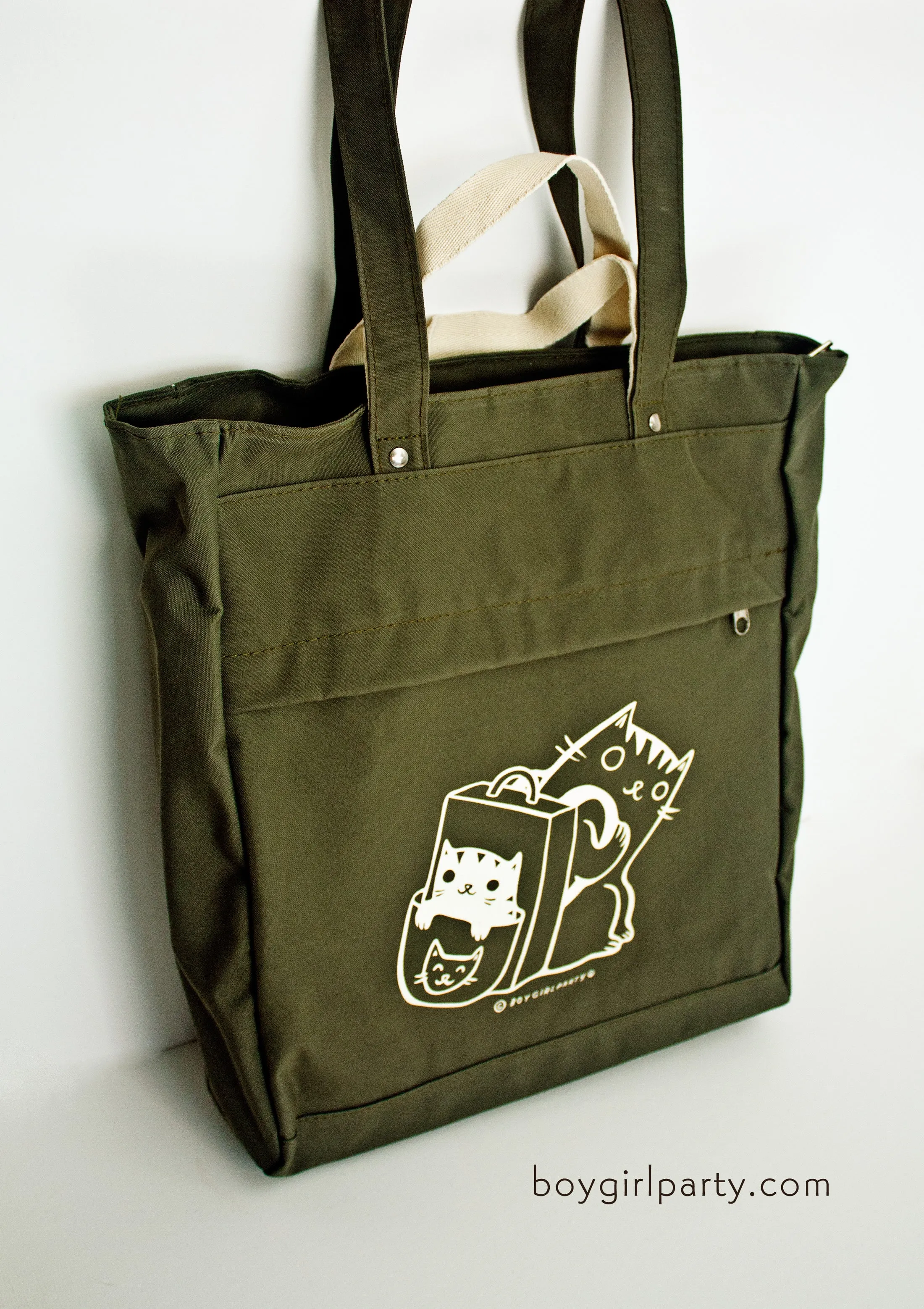 SALE: Cat Tote Bag / Backpack — Convertible Bag by boygirlparty