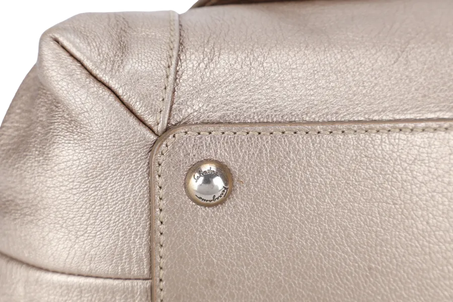 SALVATORE FERRAGAMO VARA GOLDEN HANDBAG LEATHER GOLD HARDWARE NO DUST COVER