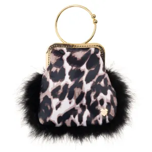 SAMPLE SALE Ivy Satin Leopard Mini Handbag
