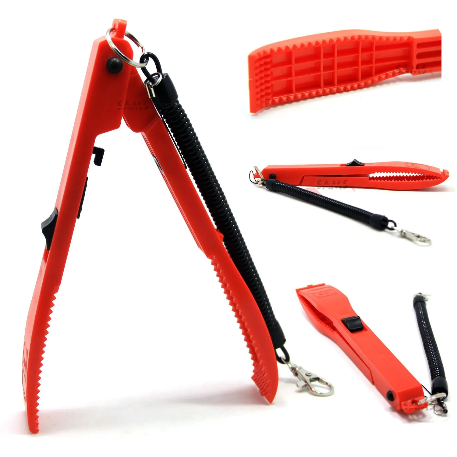 SAMSFX Fishing Gripper w/ Lock Switch Fish Grip Clamp Body Holder Controller Tool