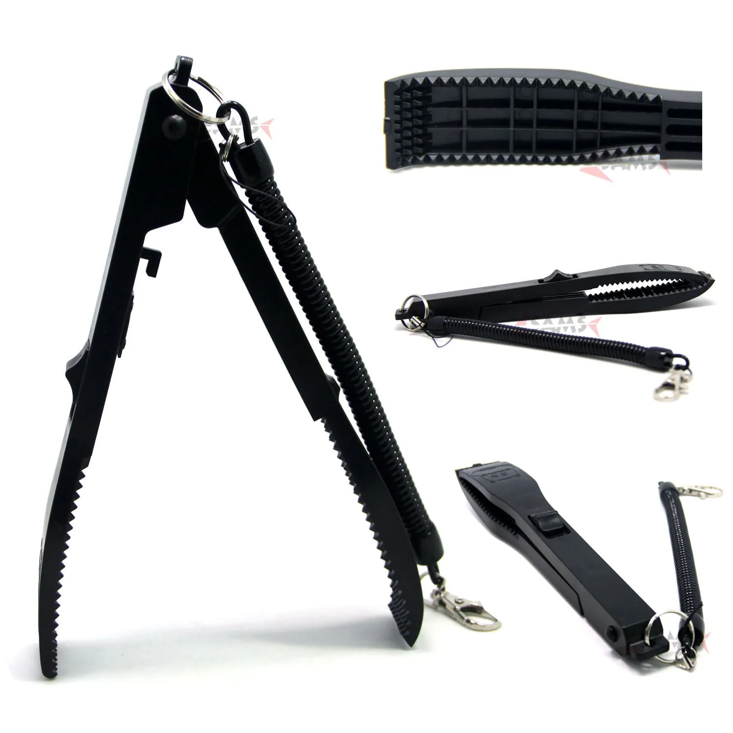 SAMSFX Fishing Gripper w/ Lock Switch Fish Grip Clamp Body Holder Controller Tool