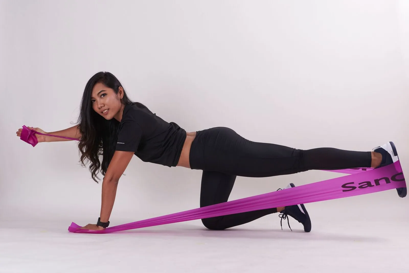 Sanctband Active 3 in 1 Exercise Resistance Band 2.5 Meter (Medium, Heavy, Extra Heavy)