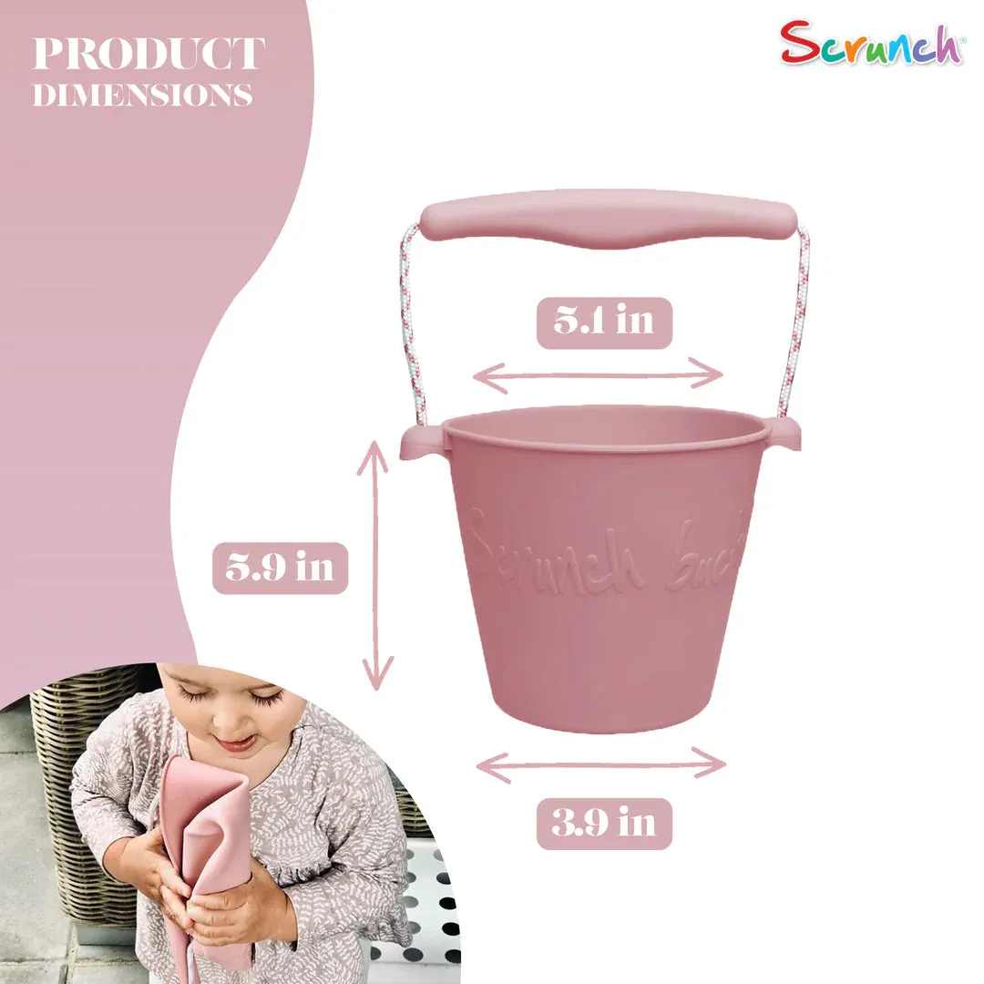 Scrunch Silicone Bucket Dusty Rose - Roll it, Fold it, Scrunch it!