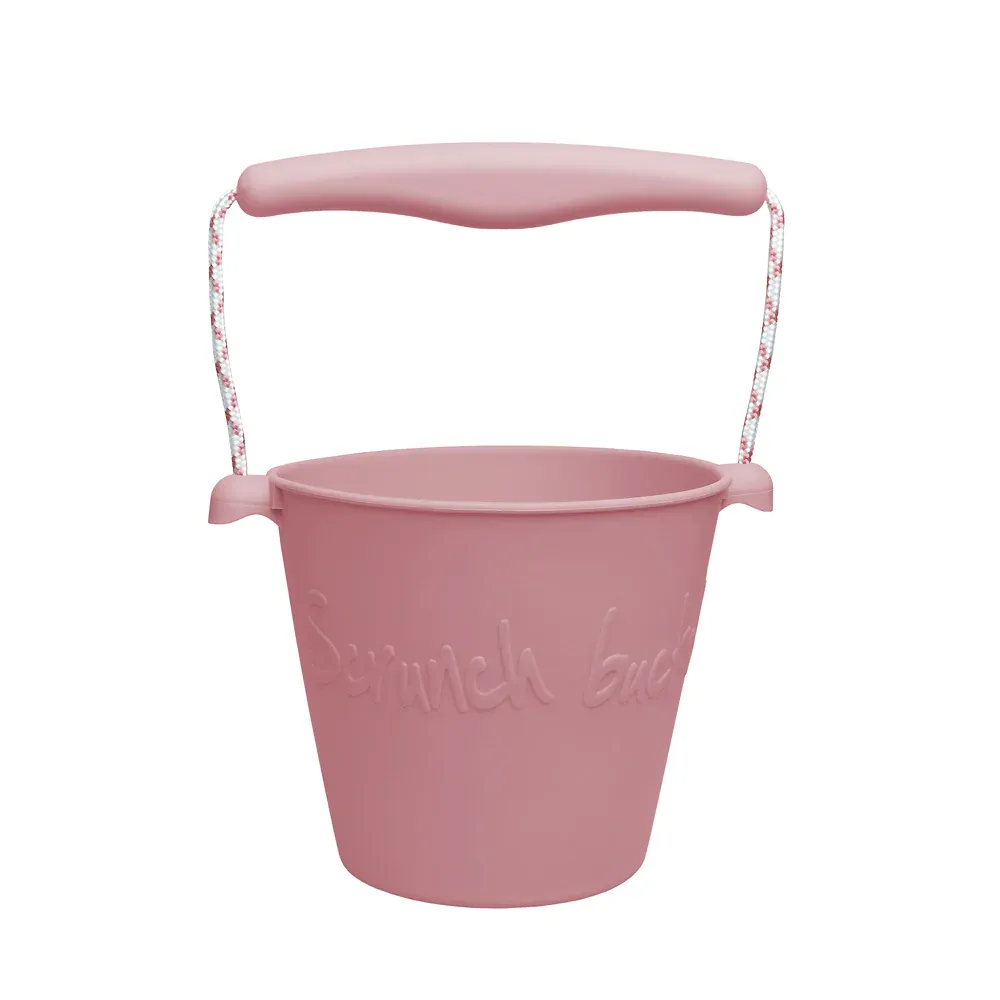 Scrunch Silicone Bucket Dusty Rose - Roll it, Fold it, Scrunch it!