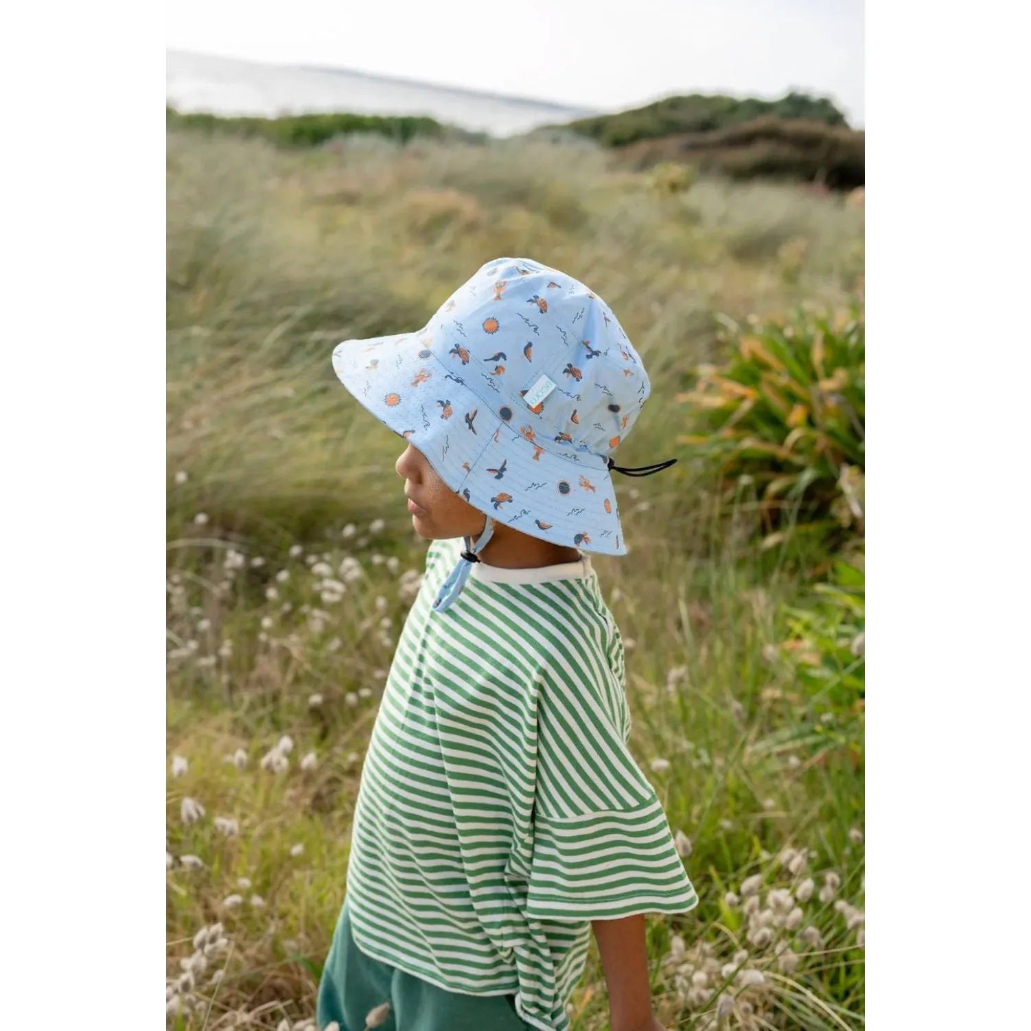 Sea Life Wide Brim Bucket Hat