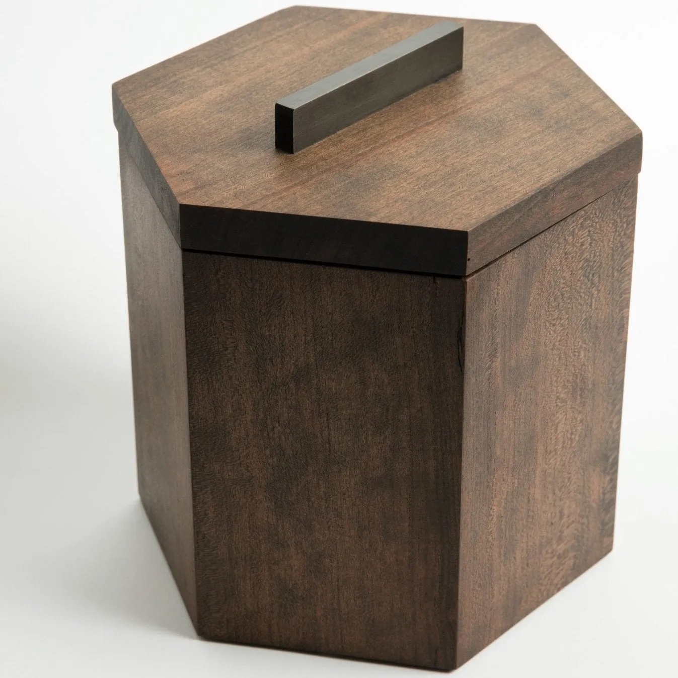 SECONDS Unique Wooden Ice Bucket in Blackened Cherry