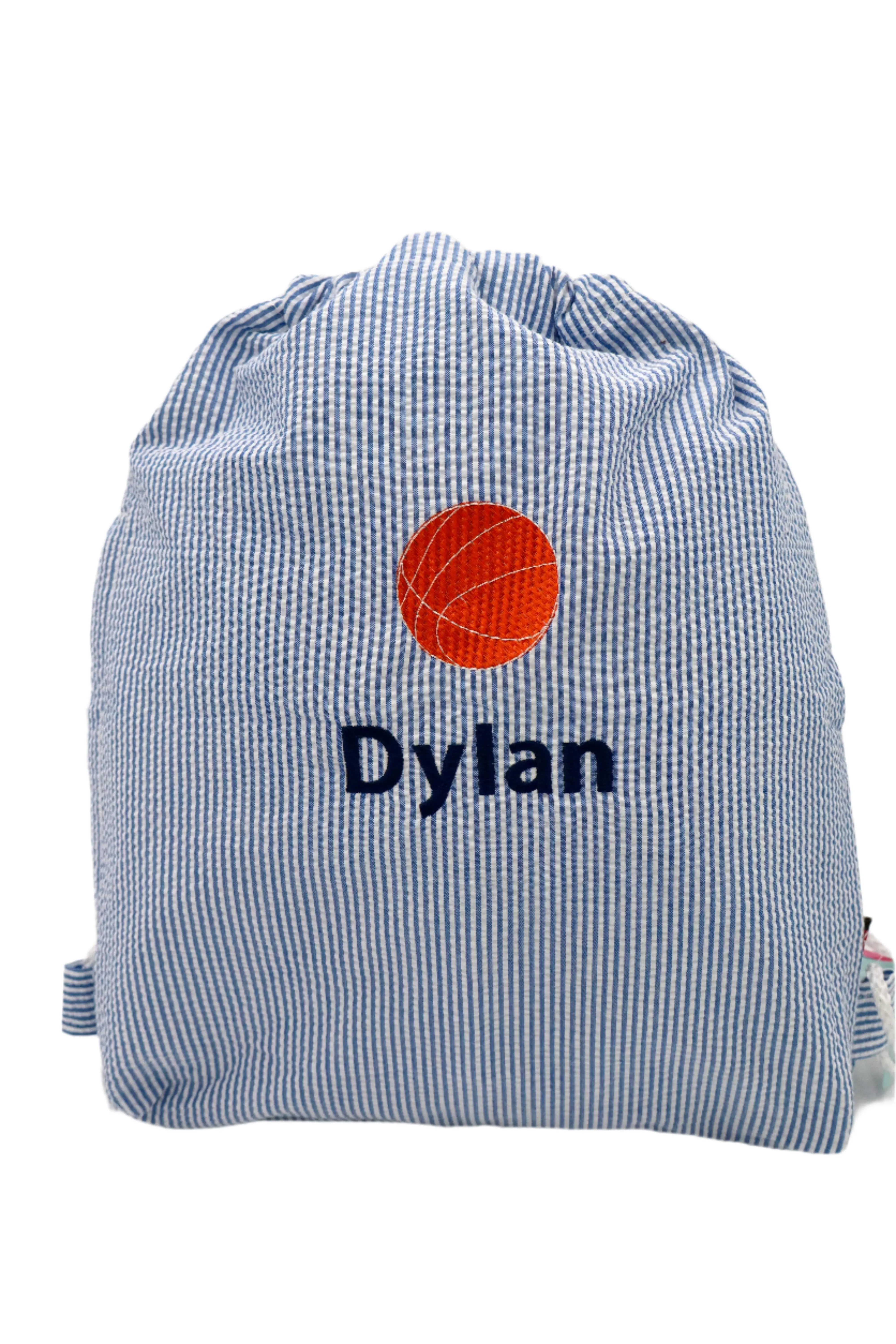 Seersucker Sling Backpack- Navy