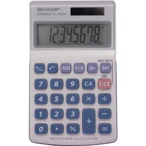 Sharp Calculators EL-240SAB 8-Digit Handheld Calculator