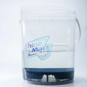 Shinemate Clear Wash Bucket 20L with Dirt trap