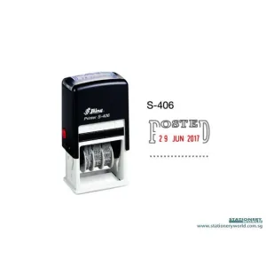 Shiny Self Inking Date Stamp Posted S-406EN