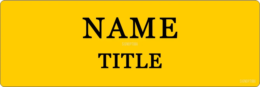 SignOptima™️ Personalized Door-Mount Business Name Tag 2"x8"