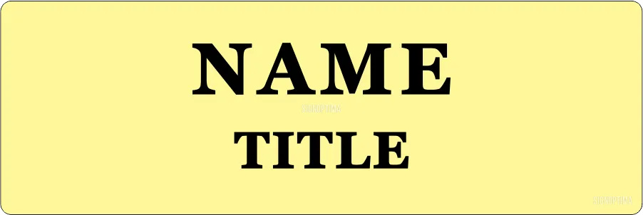 SignOptima™️ Personalized Door-Mount Business Name Tag 2"x8"