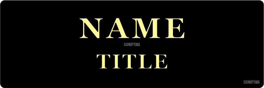SignOptima™️ Personalized Door-Mount Business Name Tag 2"x8"