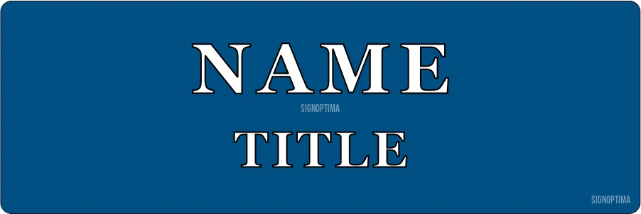 SignOptima™️ Personalized Door-Mount Business Name Tag 2"x8"