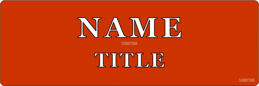 SignOptima™️ Personalized Door-Mount Business Name Tag 2"x8"