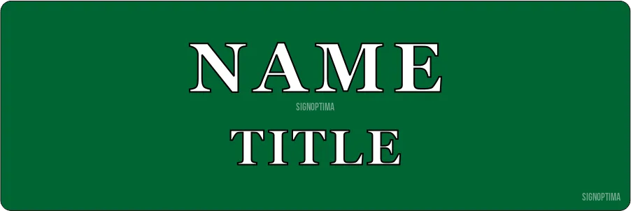 SignOptima™️ Personalized Door-Mount Business Name Tag 2"x8"