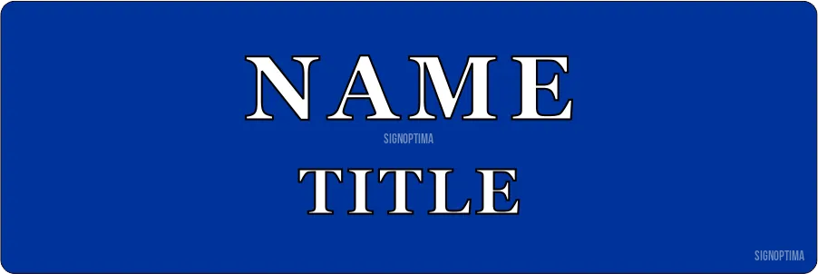 SignOptima™️ Personalized Door-Mount Business Name Tag 2"x8"
