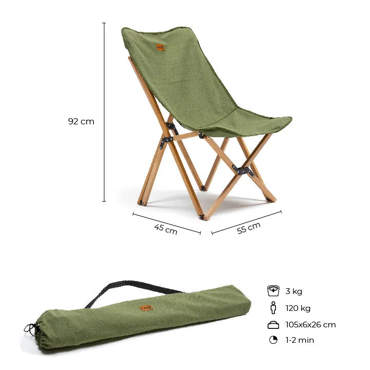 Silla Plegable Para Camping Natural Verde