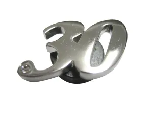 Silver Toned 30 Years Magnet