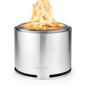 SilverCrate ™ 18.5 Inch Smokeless Fire Pit w/ Waterproof Cover