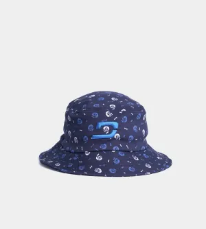 SKULLZ BUCKET HAT - NAVY