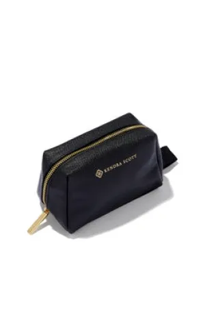 Small Cosmetic Zip Case in Black