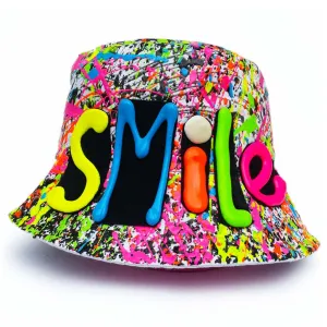 SMILE RAVE HAT WHITE MULTI