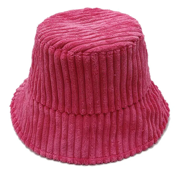Solid Corduroy Bucket Hat - Several Colors