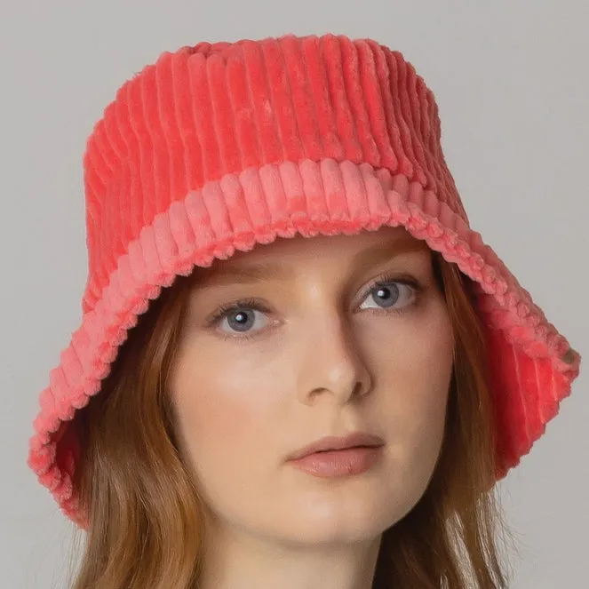Solid Corduroy Bucket Hat - Several Colors