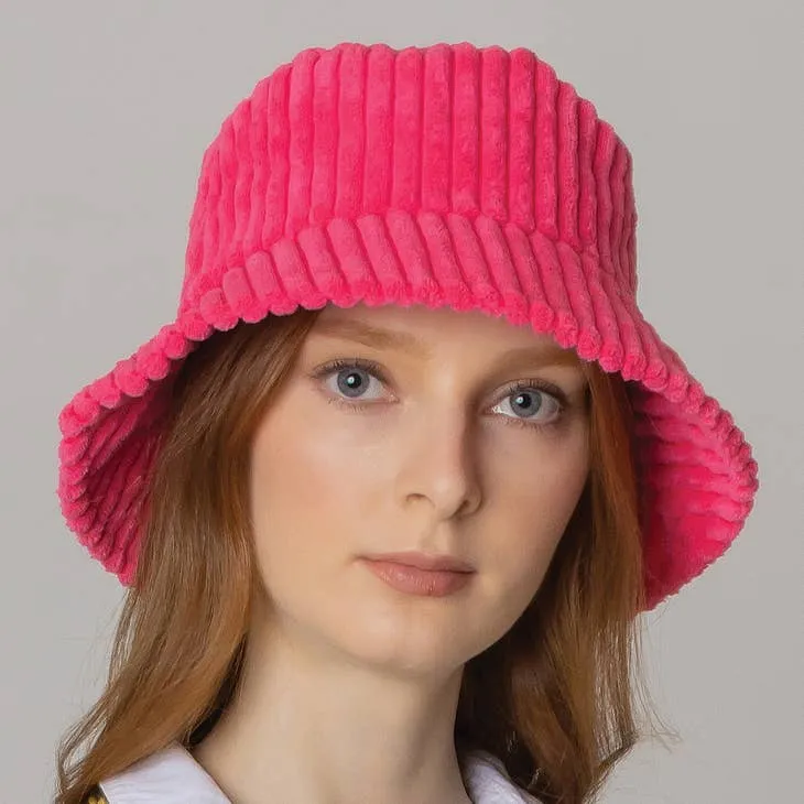 Solid Corduroy Bucket Hat - Several Colors