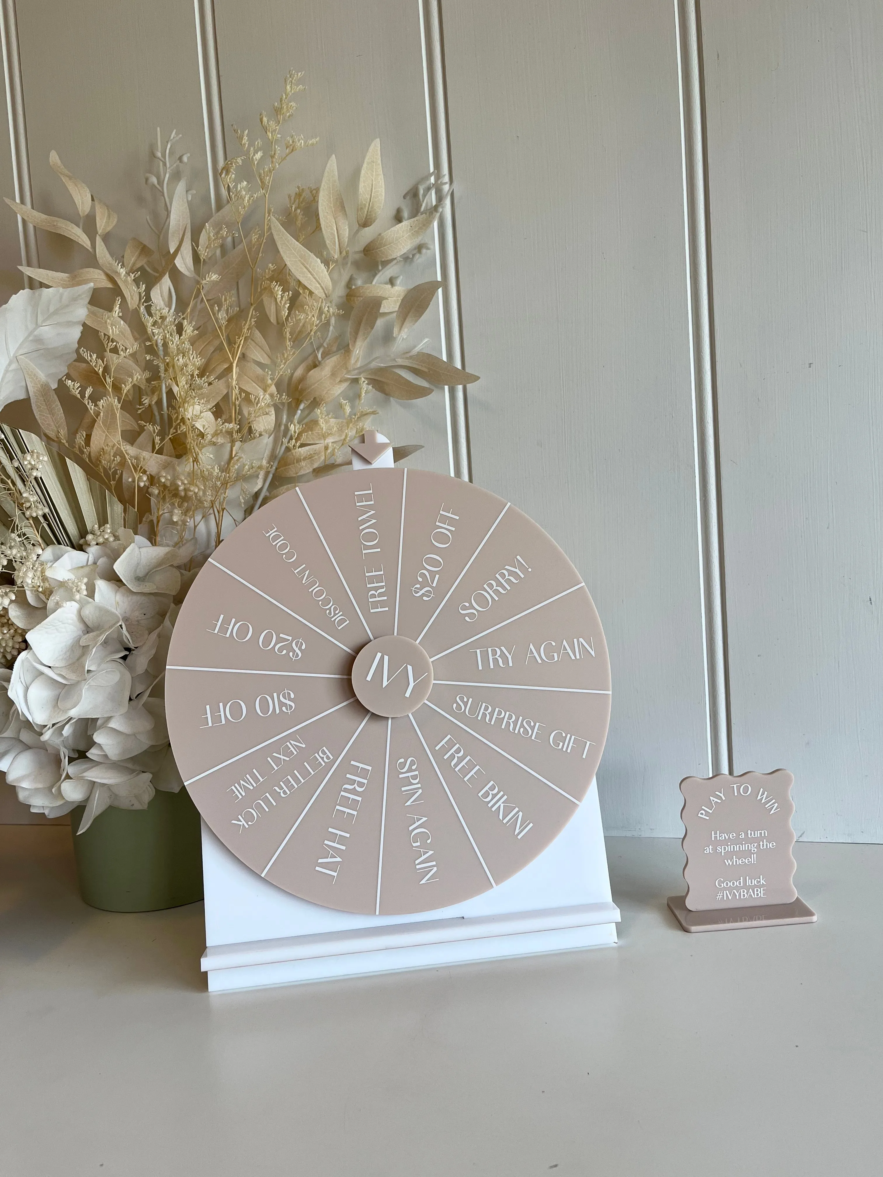 Spin the wheel - Blank or Custom Style - Small Size