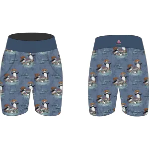 Splashing Puffins Women's Active Shorts